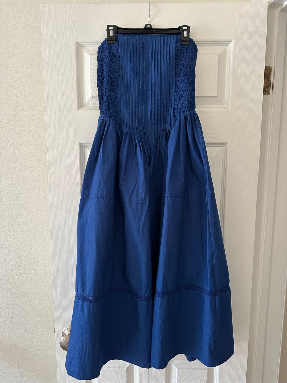 Anthropologie Cotton Poplin Strapless Midi Dress - Small - Picture 7 of 11